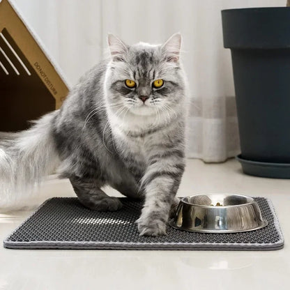 Waterproof Double-Layer Cat Litter Mat – Non-Slip
