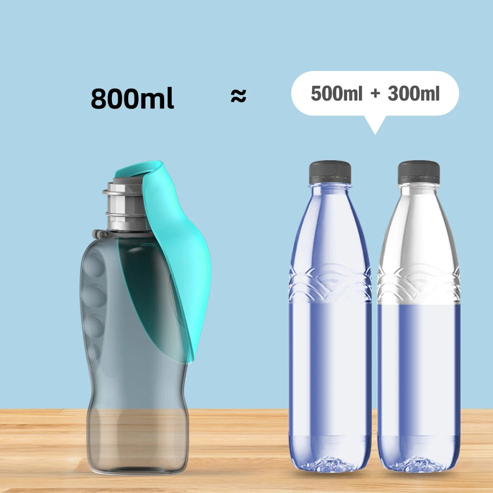 800ml Portable Dog Water Bottle – Travel Feeder