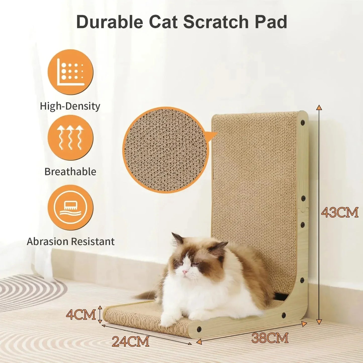 Vertical Cat Scratching Post – Durable Scratch-Resistant Board & Furniture Protector