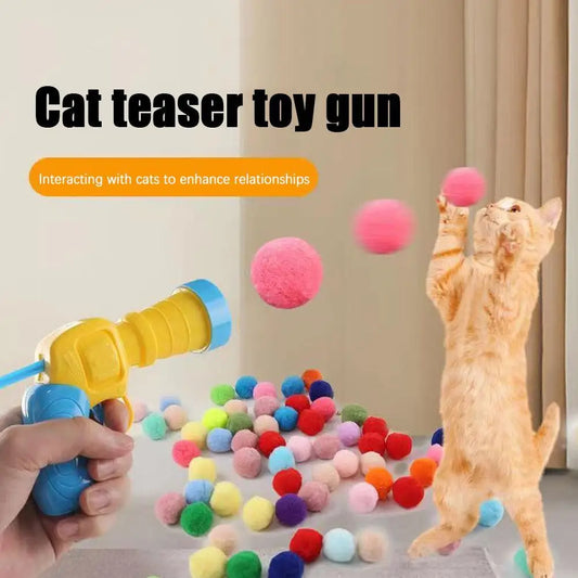 Interactive Cat Launcher Toy – Plush Ball Shooter