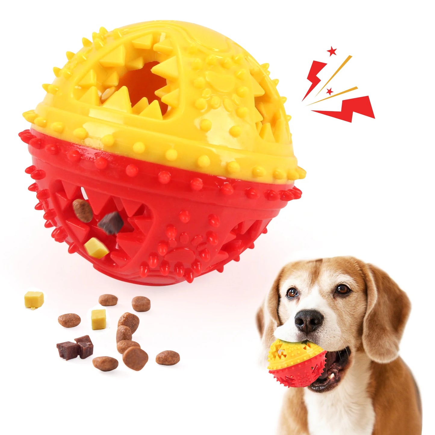 Interactive Chew Ball Dog Toy – Teeth Cleaning & Food Dispensing