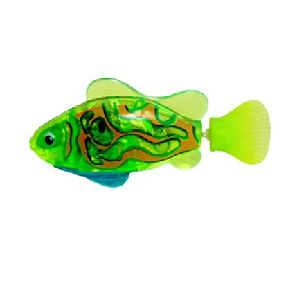 LED Robot Fish Cat Toy – Interactive Swimming Light-Up