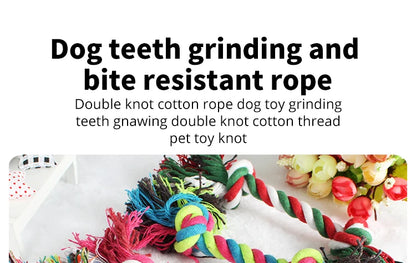 Cotton Rope Knot Dog Toy – Durable Chew & Teething Toy