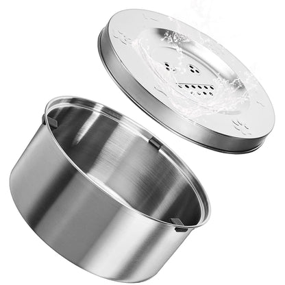 Stainless Steel No-Spill Dog Water Bowl – Floating Design